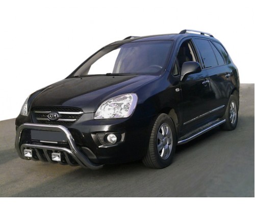 Кенгурятник WT002 (нерж) для Kia Carens 1999-2012
