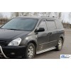Бічні пороги KB001 (нерж) 60 мм для Kia Carnival