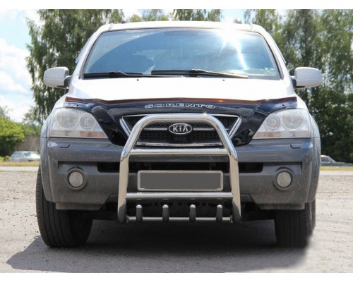 Кенгурятник QT007 (нерж.) для Kia Sorento 2002-2009