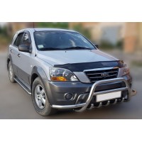 Кенгурятник з вусами WT003 (нерж.) для Kia Sorento 2002-2009