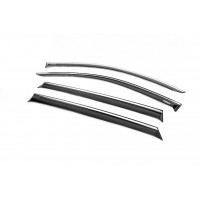 Ветровики с хромом (4 шт, Niken) для Kia Sorento MQ4 2020+