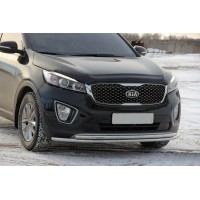 Передній захист ST014 60/42мм (нерж) для Kia Sorento UM 2015-2020