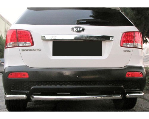 Задні кути з центральною AK007-3 (2 шт, нерж.) для Kia Sorento XM 2009-2014