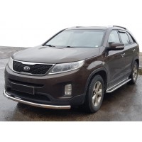 Передній захист ST008 (2013-2015, нерж.) для Kia Sorento XM 2009-2014