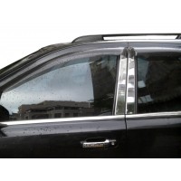 Kia Sorento XM 2009-2014 Хром на дверні стійки (8 шт, нерж)