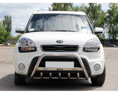 Кенгурятник WT0034 (нерж) 60 мм, без напису для Kia Soul I 2008-2013