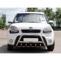Кенгурятник WT0034 (нерж) 51 мм, без напису для Kia Soul I 2008-2013
