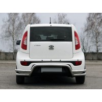 Задній захист AK007-2 (нерж) для Kia Soul II 2013-2018