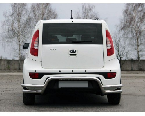 Задній захист AK007-2 (нерж) для Kia Soul II 2013-2018