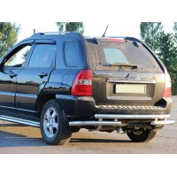 Задня дуга AK007 (нерж.) для Kia Sportage 2004-2010