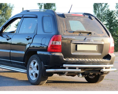 Задня дуга AK007 (нерж.) для Kia Sportage 2004-2010