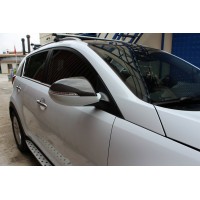 Накладки на дзеркала (2 шт, карбон) для Kia Sportage 2010-2015