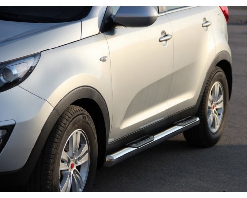 Бічні труби (2 шт., нерж.) для Kia Sportage 2010-2015