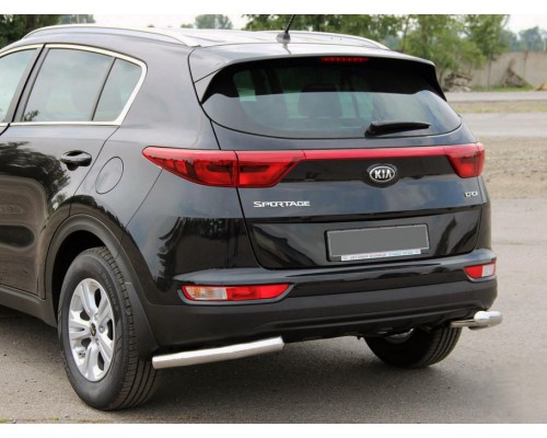 Задній захист куточки AK003 (нерж) для Kia Sportage 2015-2021