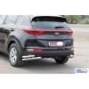 Задній захист куточки подвійні AK003-double (нерж) для Kia Sportage 2015-2021