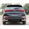 Задній захист куточки подвійні AK003-double (нерж) для Kia Sportage 2015-2021