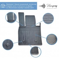 Резиновые коврики тип-2 (4 шт, Stingray Premium) для Kia Sportage 2015-2021