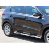 Бічні труби BB002 (2 шт, нерж) для Kia Sportage 2015-2021