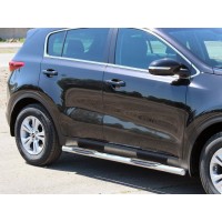 Бічні труби BB002 (2 шт, нерж) для Kia Sportage 2015-2021