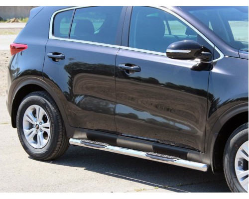 Бічні труби BB002 (2 шт, нерж) для Kia Sportage 2015-2021