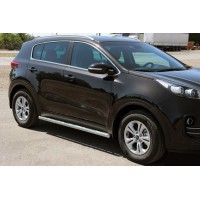 Бічні труби BB001 (2 шт, нерж) для Kia Sportage 2015-2021