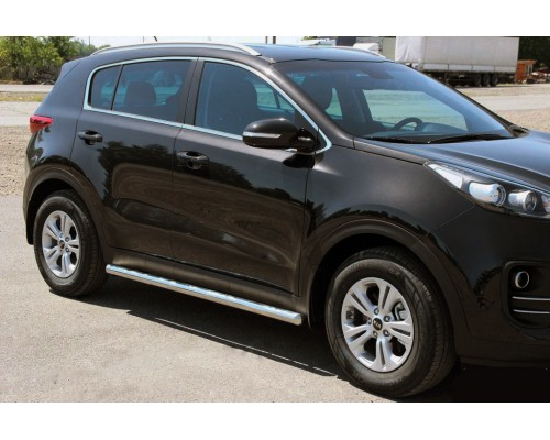 Бічні труби BB001 (2 шт, нерж) для Kia Sportage 2015-2021