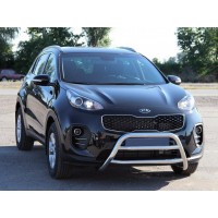 Кенгурятник WT023 (нерж) для Kia Sportage 2015-2021