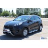 Бічні підніжки KB001 (2 шт, нерж) 60 мм для Kia Sportage 2015-2021