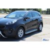 Бічні підніжки KB001 (2 шт, нерж) 60 мм для Kia Sportage 2015-2021