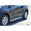 Бічні підніжки KB001 (2 шт, нерж) 60 мм для Kia Sportage 2015-2021