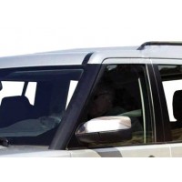 Накладки на зеркала (2 шт, нерж.) Carmos - Турецкая сталь для Land Rover Discovery II