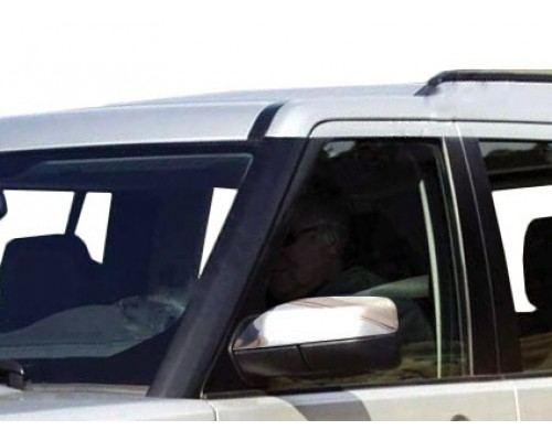 Накладки на зеркала (2 шт, нерж.) Carmos - Турецкая сталь для Land Rover Discovery II