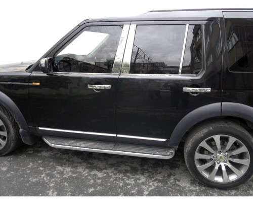 Окантовка скла (4 шт, нерж.) для Land Rover Discovery III - 49256-11