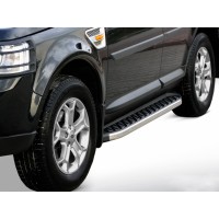Боковые пороги BlackLine (2 шт, алюминий) для Land Rover Discovery V