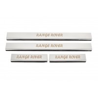 Накладки на пороги (Carmos, 4 шт, нерж.) для Range Rover III L322 2002-2012 гг