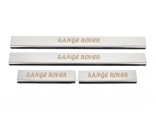 Накладки на пороги (Carmos, 4 шт, нерж.) для Range Rover III L322 2002-2012 гг