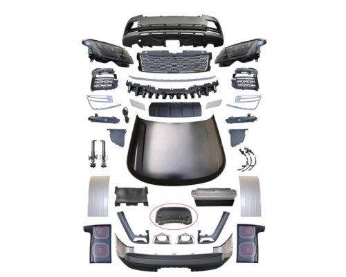 Комплект рестайлинга в SVA 2018-2023 (с фарами) для Range Rover IV L405 2014-2021