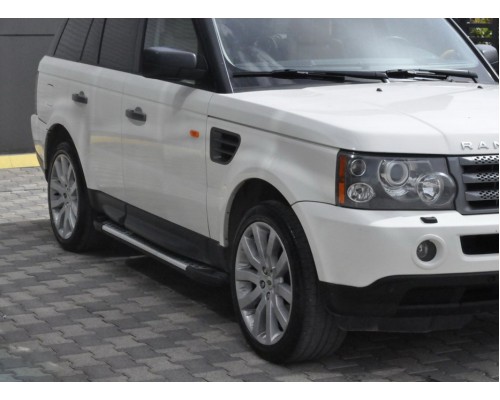 Бічні пороги Allmond Grey (2 шт., Алюміній) для Range Rover Sport 2005-2013 - 72775-11