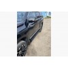 Боковые пороги (2 шт., алюминий) Черный цвет (серая подножка) для Lexus GX460