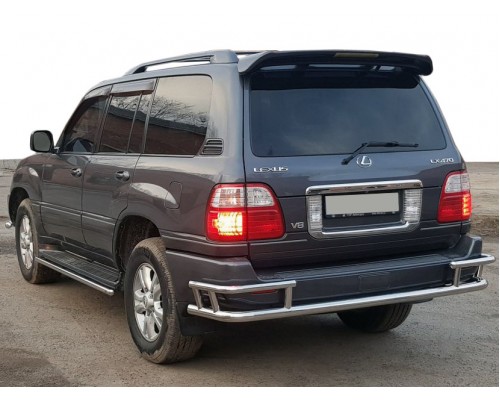 Задній захист AK009-15 (нерж.) для Lexus LX470