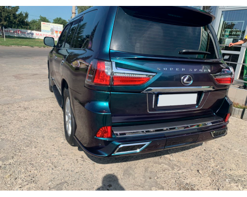 Задний диффузор TRD (2016-2022) Черный цвет для Lexus LX570 / 450d