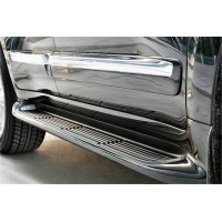 Бічні пороги (дизайн Lexus 2012-2016) Чорні для Lexus LX570/450d