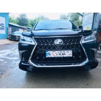Передний диффузор TRD (2016-2022) Белый цвет для Lexus LX570 / 450d