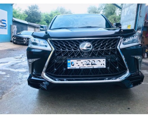 Передний диффузор TRD (2016-2022) Белый цвет для Lexus LX570 / 450d