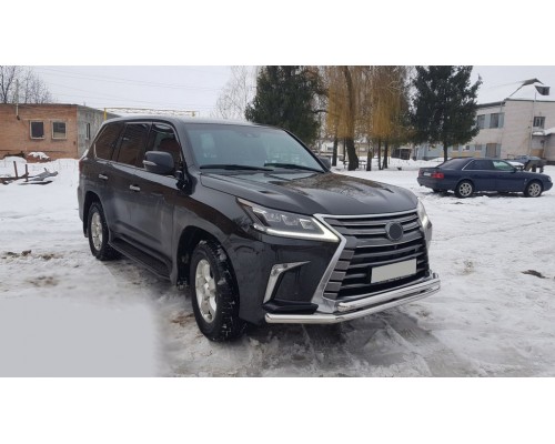 Передній захист ST014 (2015-2022, нерж) для Lexus LX570/450d