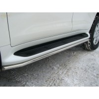 Бічні підпорожники (нерж) для Lexus LX570/450d