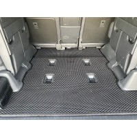 Килимок багажника 2 шт (EVA, 7 місць, чорний) для Lexus LX570/450d