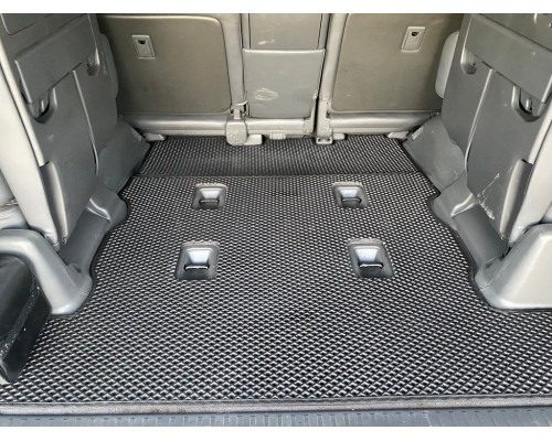 Килимок багажника 2 шт (EVA, 7 місць, чорний) для Lexus LX570/450d - 65218-11