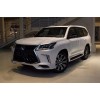 Бічні пороги (дизайн Lexus 2016+) Чорний колір для Lexus LX570/450d - 62299-11