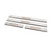 Накладка на пороги Carmos (4 шт, нерж) V-3 для Mazda 2 2007-2014 гг